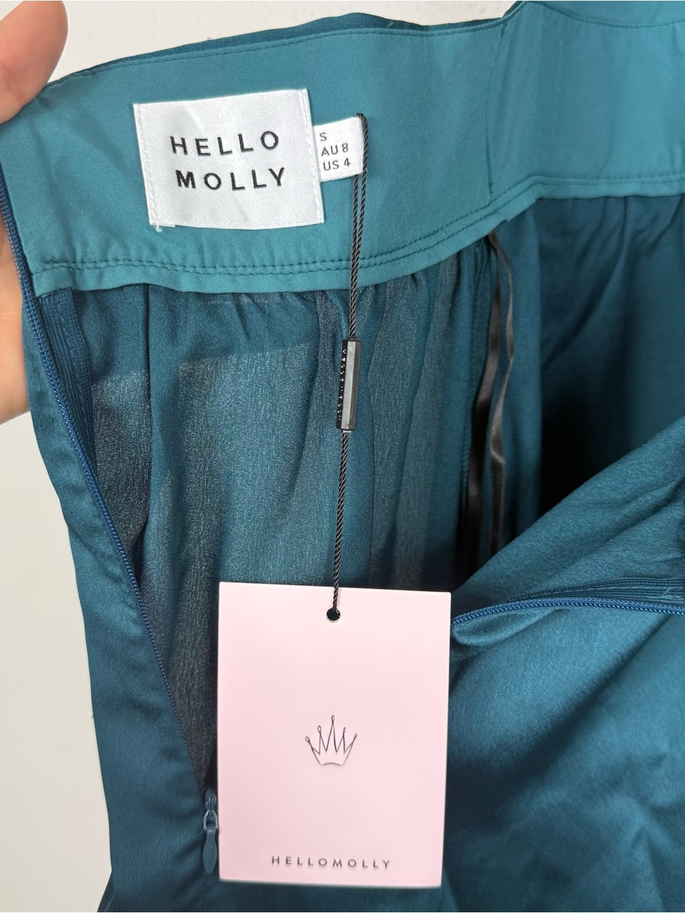 Hello Molly DEAR EMILIA UNDER MY SPELL MAXI DRESS PEACOCK NWT Sz 4 - Picture 8 of 9